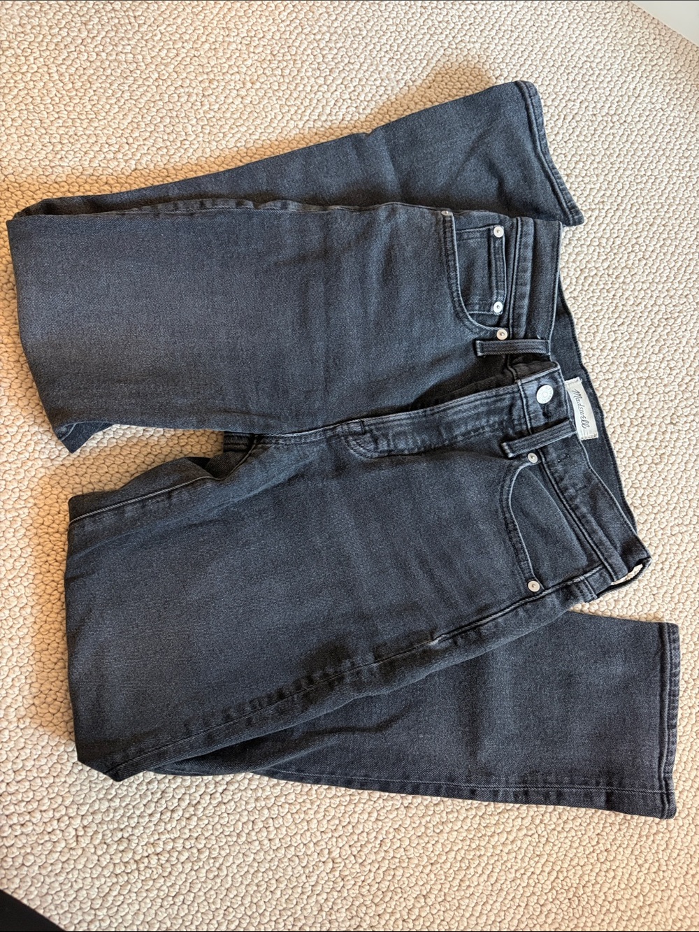 Madewell Perfect Vintage Jean in Washed Black Women’s High-Rise Straight Jeans